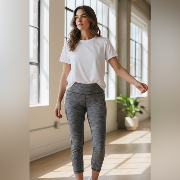 RBX Charcoal and Black Women's Leggings - Picture 3 of 6